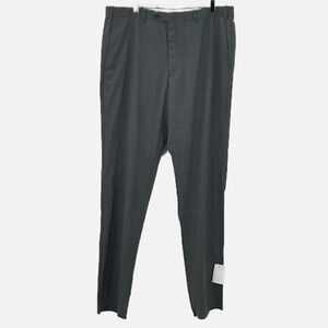JB Britches Torino Pants in Grey Flat Front Wool Blend Unhemmed - NWOT -Size 38R